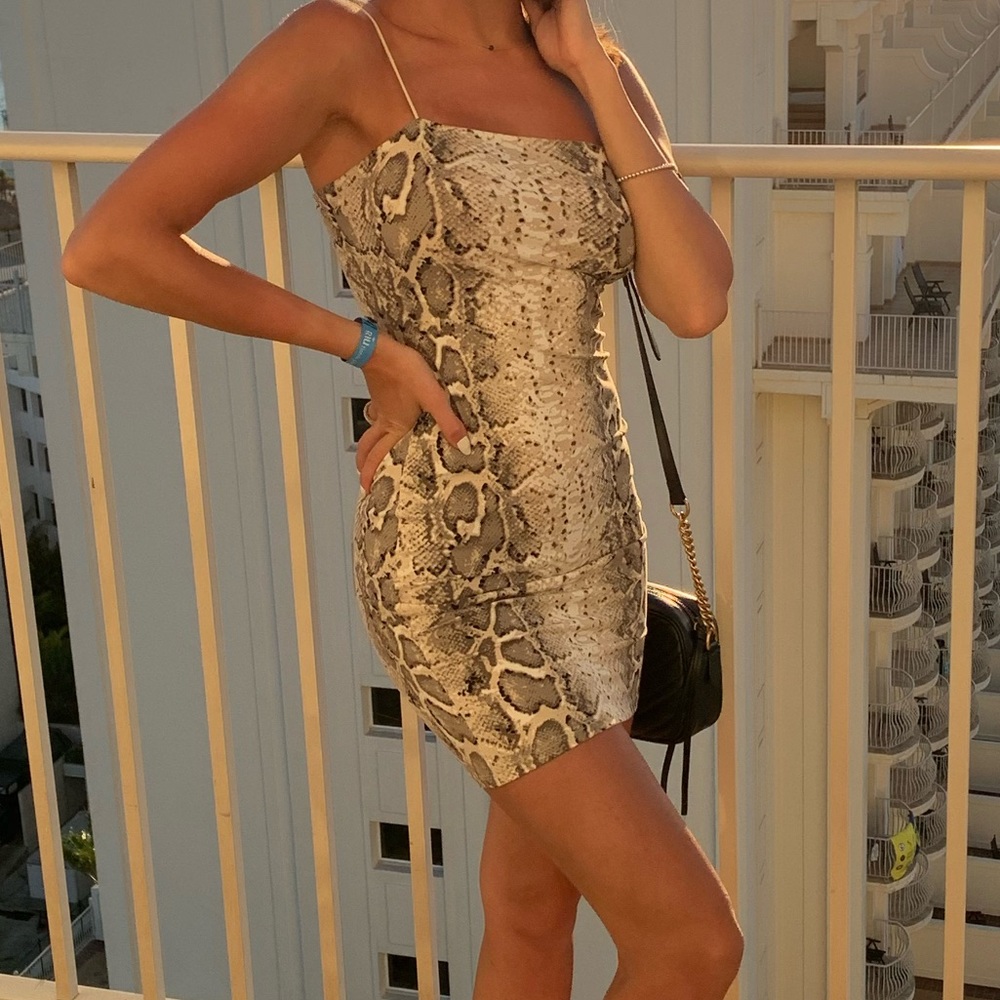 Bodycon Snakeskin Dress
